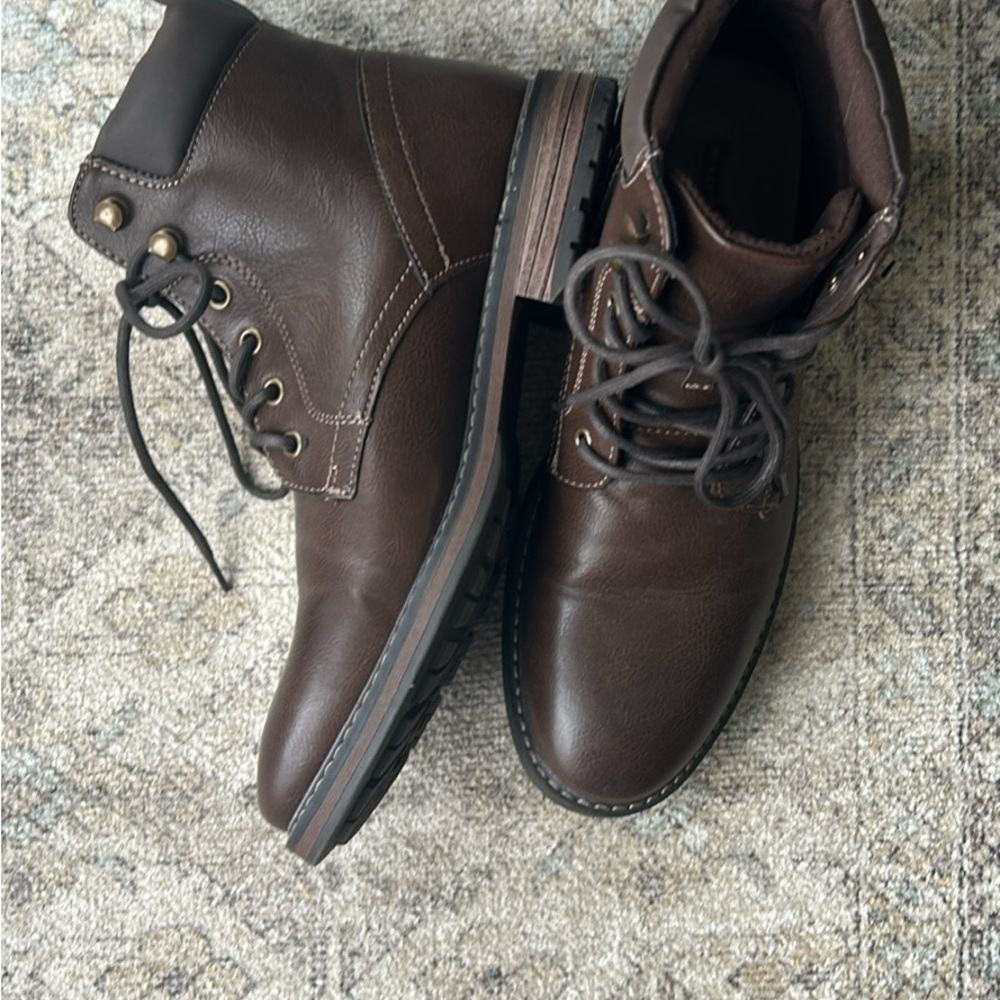 Club Room Dark Brown Leather Boots